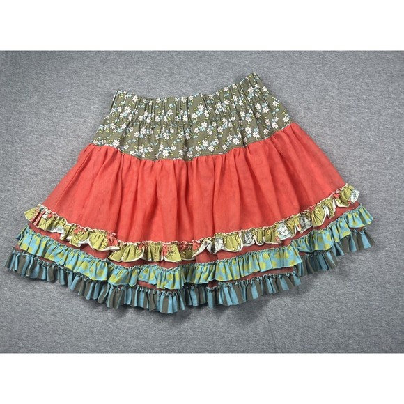 Matilda Jane Twirling Tulle Skirt Girls Secret Fields Tiered Ruffles Size 8 - Picture 8 of 9